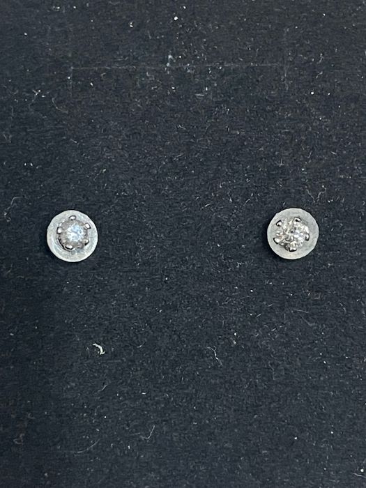 Set lanț  cu cercei din platina  si diamante naturale
