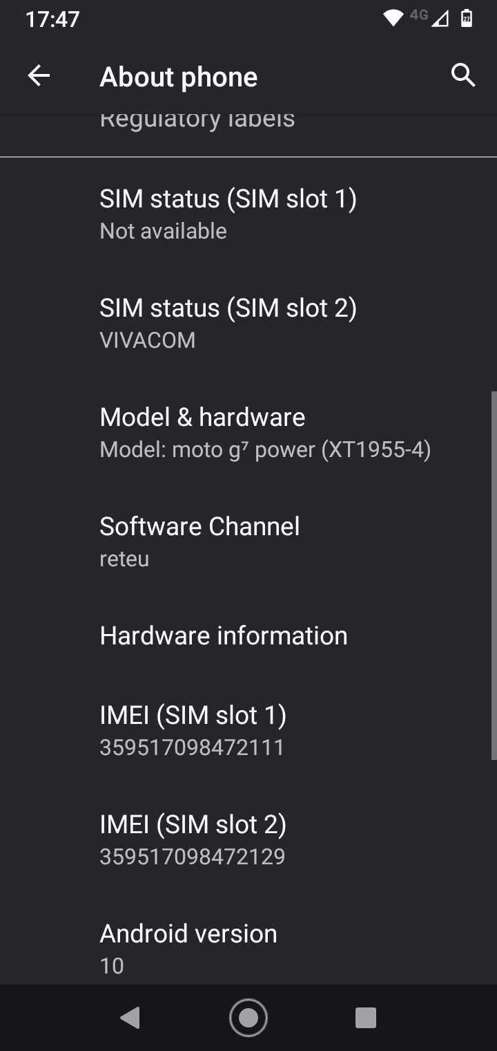 Motorola G7 Power, Dual SIM, 64GB, 4GB Ram
