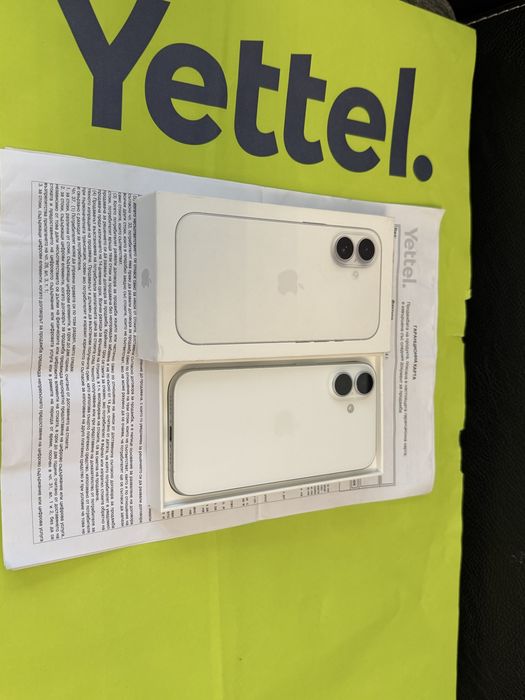 *** КАТО НОВ 256GB iPhone 16 Yettel Гаранция 3г. 2027 WHITE