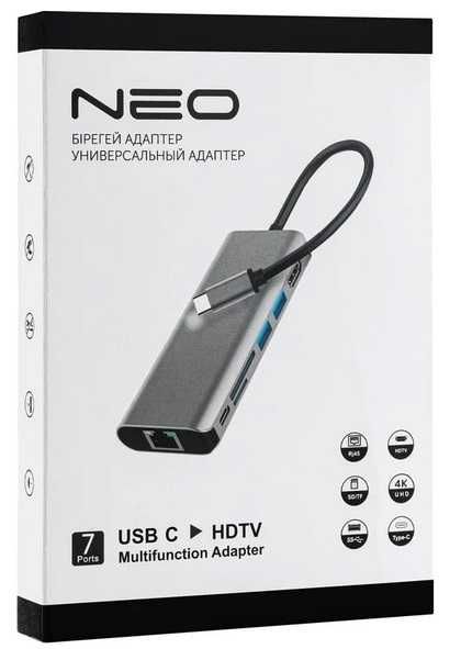Продам 7 портовый Type-C адаптер NEO  для MacBook