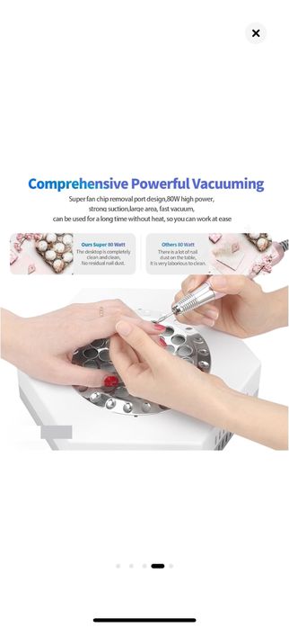 Colector /aspirator praf unghii, nou, nefolosit