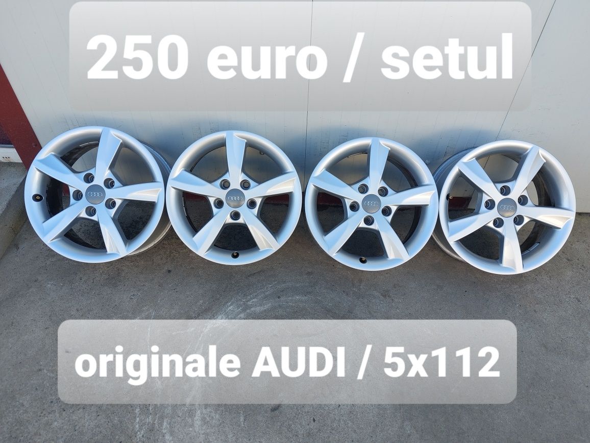 Jante aluminiu r16 / originale Audi / 5x112 / ET 43