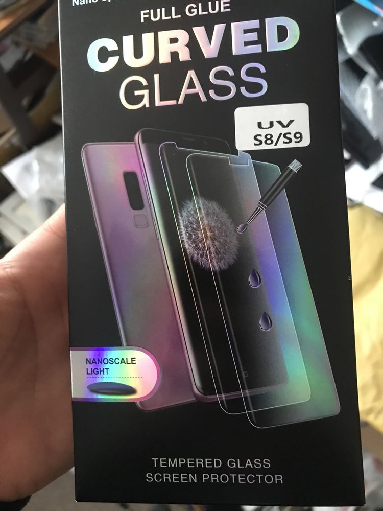 Folii protectie de sticla cu gel uv Samsung s8/ s9 sau alte modele