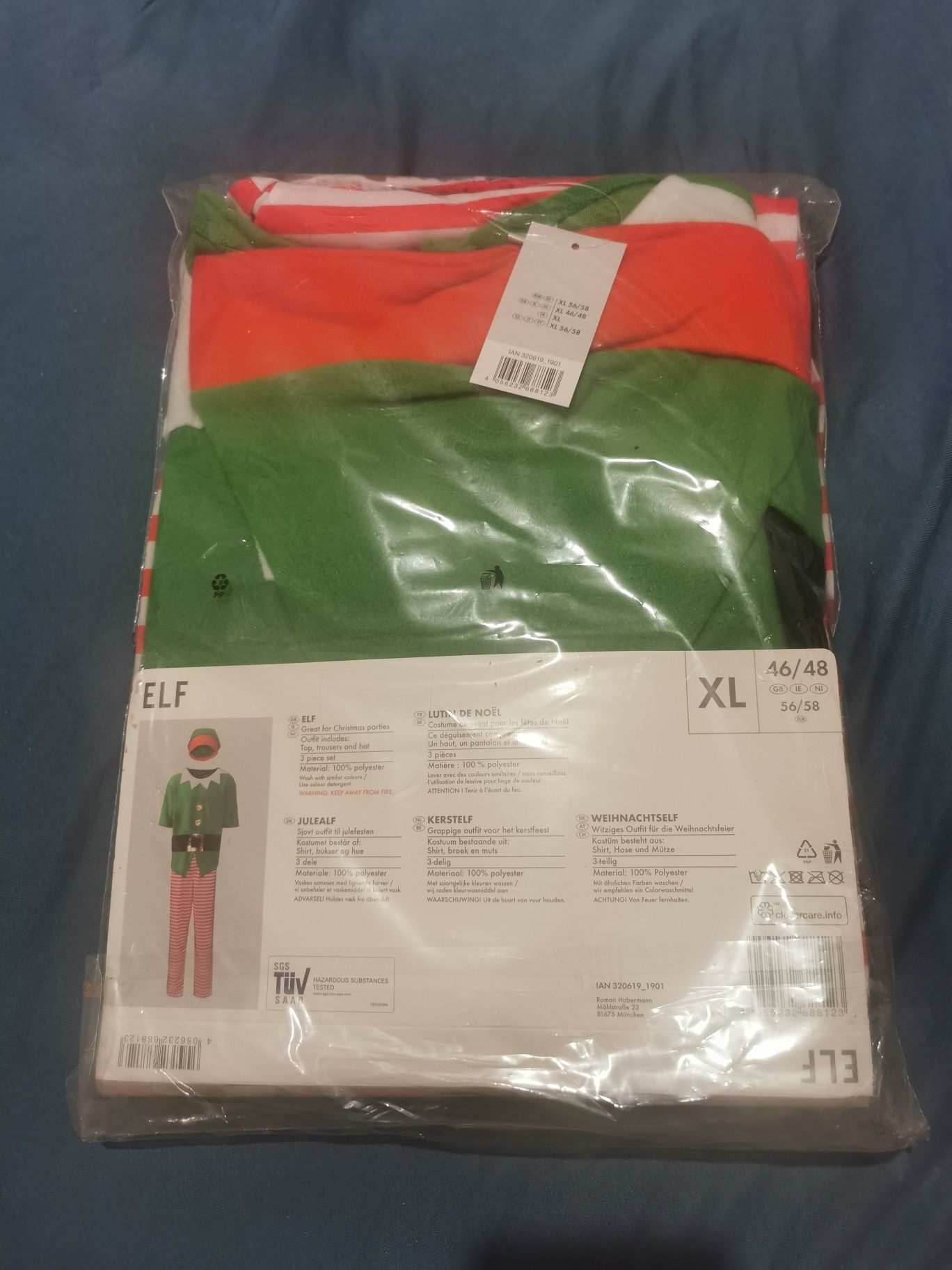 Costum elf/spiriduș adult mărimea XL