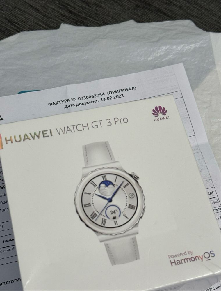 43mm Huawei watch GT 3 Pro Ceramic Leather ZORA Гаранция 2025г. GT3