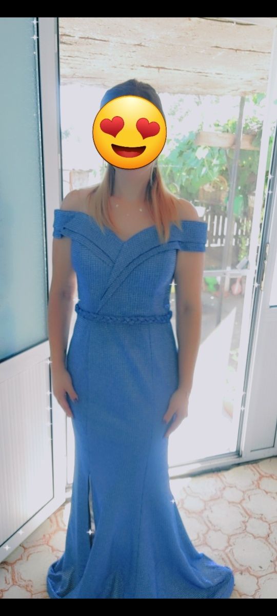 Официална синя  рокля