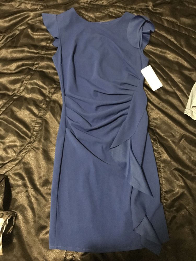Дамска синя рокля