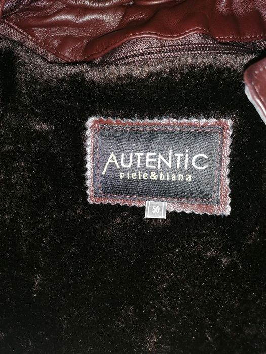 Geacă de piele îmblanită bărbați