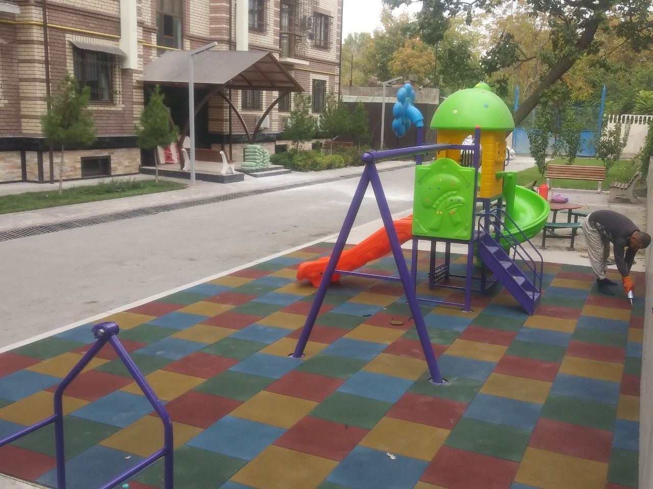 Резиновый покрития и Резиновый плитка для беговой дорожке, детская пло