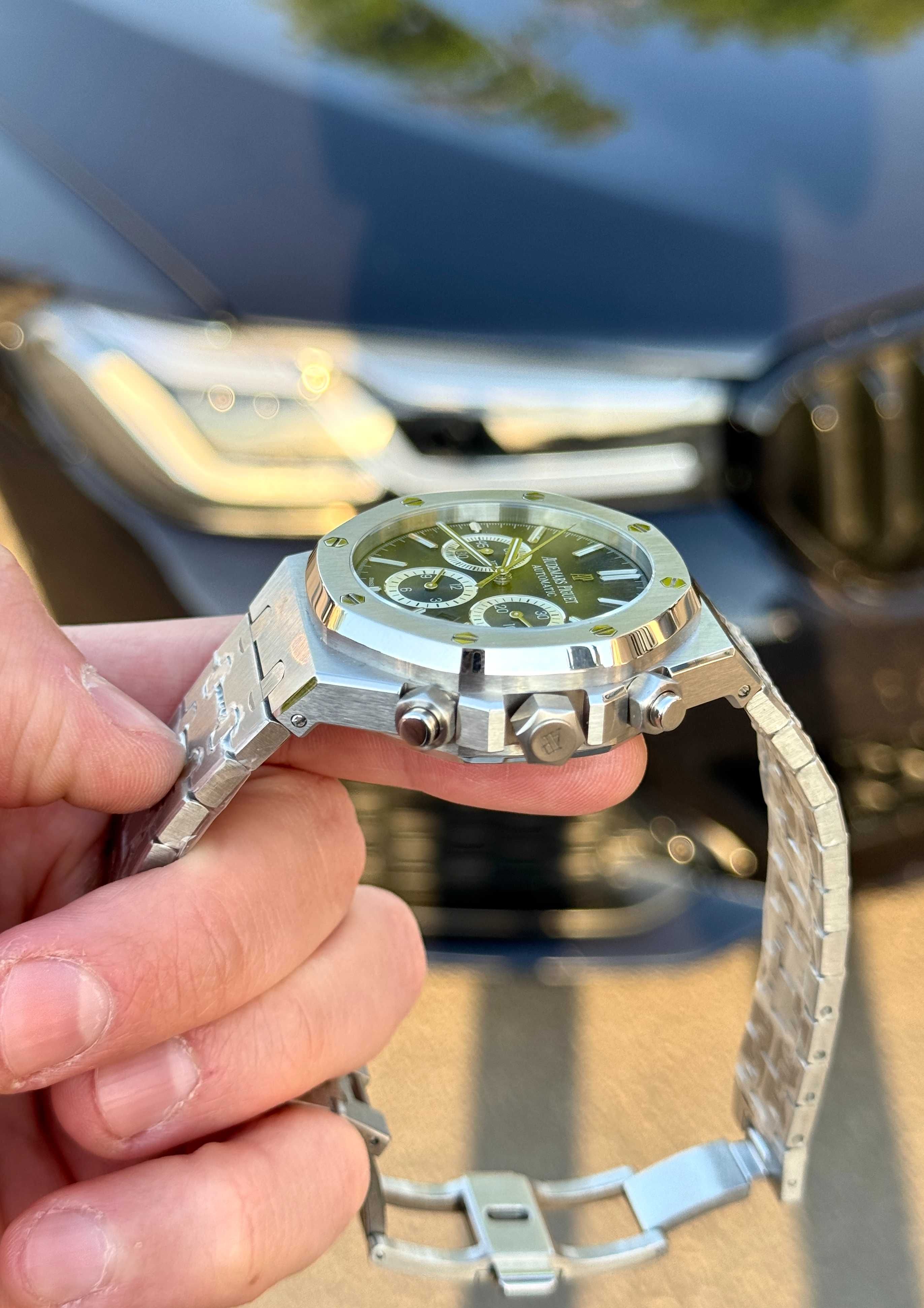 audemars piguet royal oak silver blue automatic