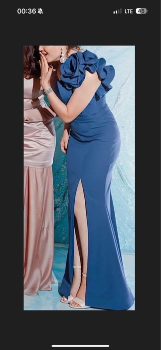 Платье вечернее красное и синее