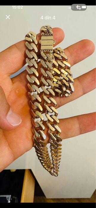 Lanț aur 14k model cuban 46,7gr