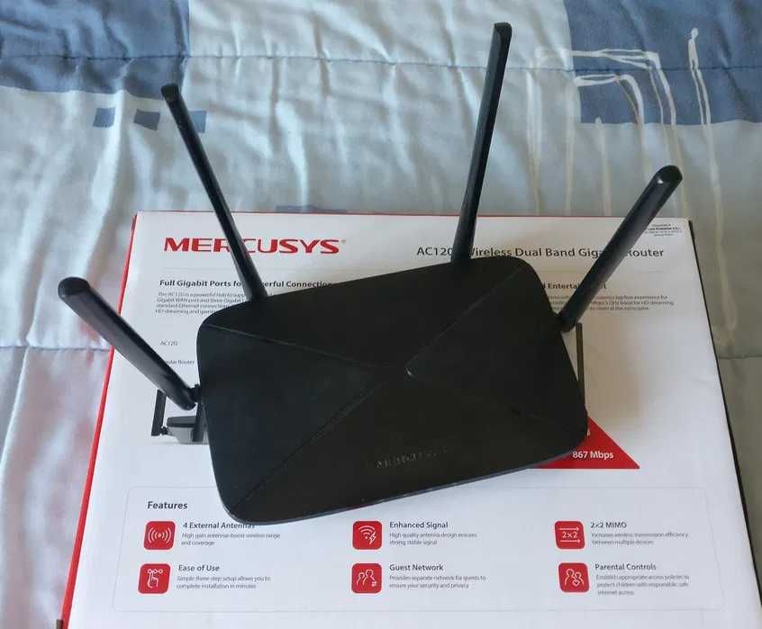 Router wireless Dual-Band Gigabit MERCUSYS (AC1200 AC12G)