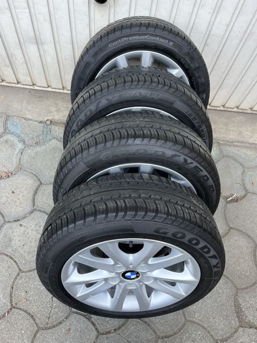 Jante aliaj 5x120mm, anvelope vara 195/55 R16, BMW E81 E87 E46 E90 F20