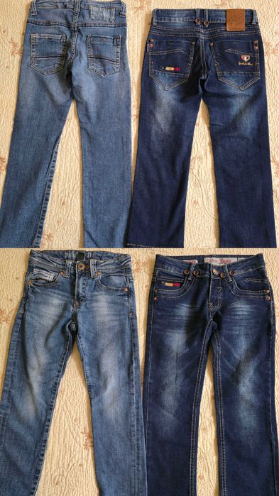 Pantaloni copii, blugi, marime 5-6 ani, 7-8 ani, 20 lei perechea.