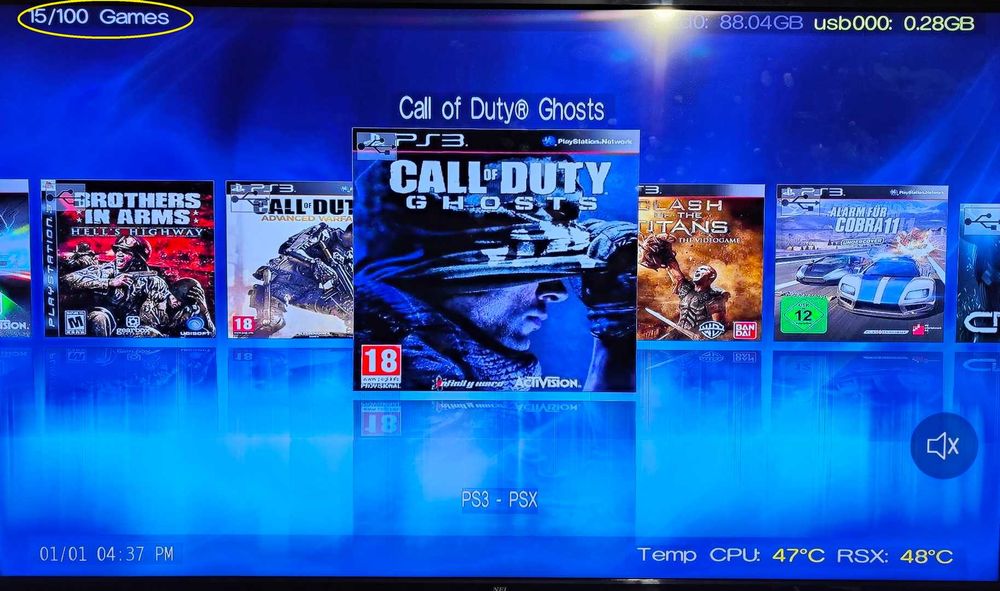 Memorie externa (USB), 100 jocuri PS3, GTA V, FIFA/FC 24, Minecraft