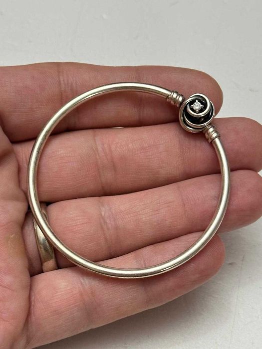 BRATARA ARGINT 925 - PANDORA - Rotunda - Fixa - Cu Cristal Zirconia !