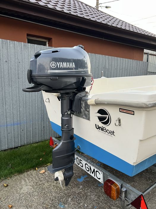 Barca fibra cu motor Yamaha 5cp 4T