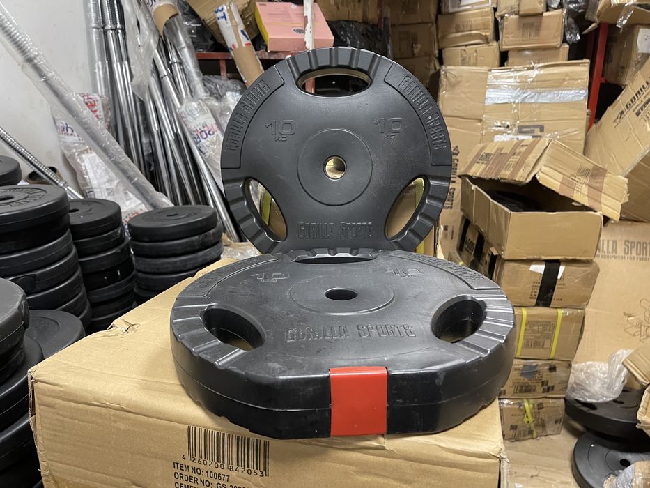 Discuri haltera 2x10 kg=20 kg. 10 kg+10 kg=20 kg noi cu grip maner