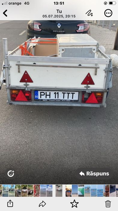 Remorcă 750 kg .