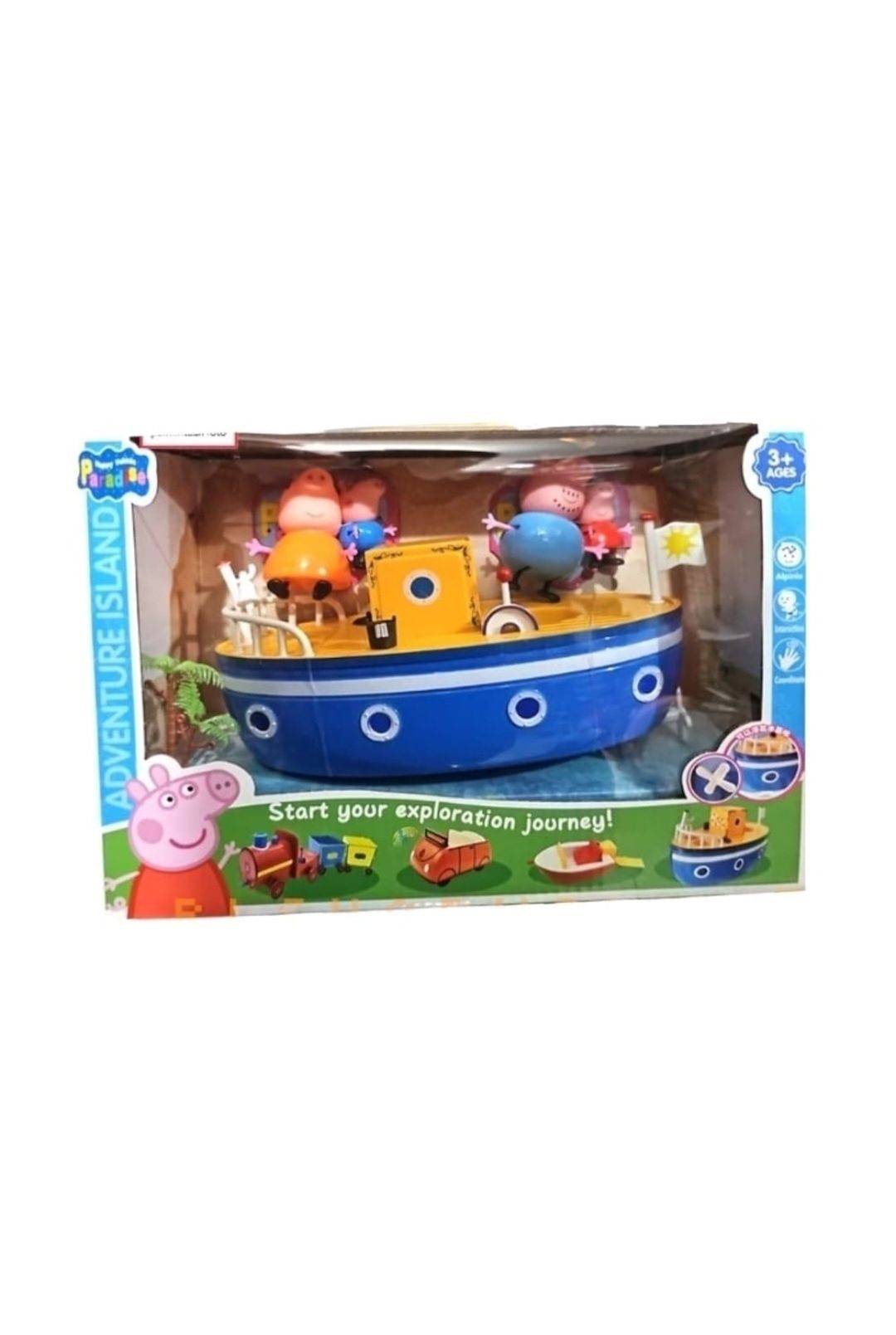 Set de joaca Barcuta, Familia Peppa Pig, albastru, 19 cm