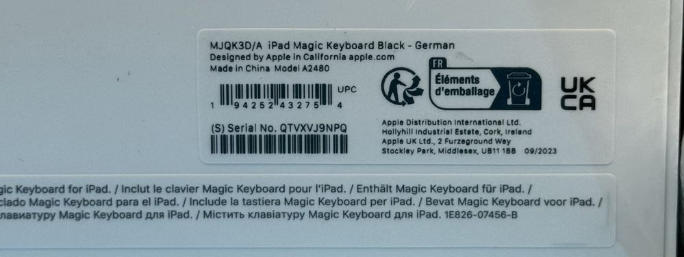 НОВО!!! Magic Keyboard for Apple iPad Pro 12.9” (6th Gen), German