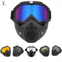 Masca full face cu ochelari detasabili ski snowboard motocicleta atv