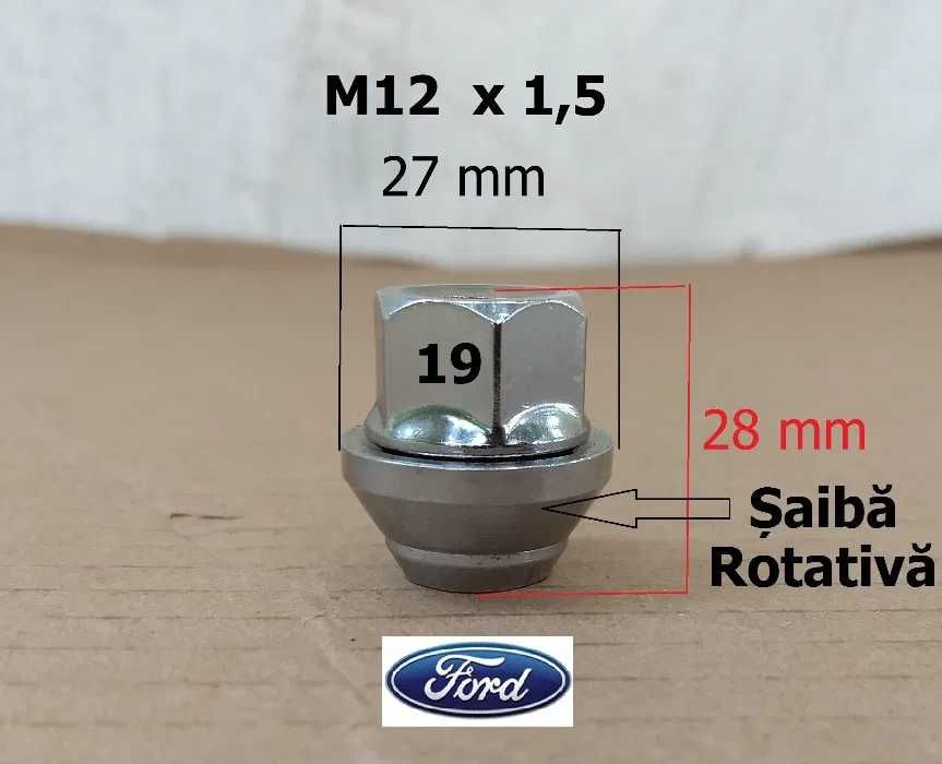 Piulite Ford Focus cu saiba rotativa jante Originale cheie 19