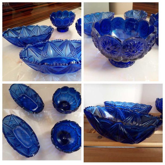 Синие вазы 2 вида 4шт по 25тыс.Кук шиша вазалар донаси 25минг