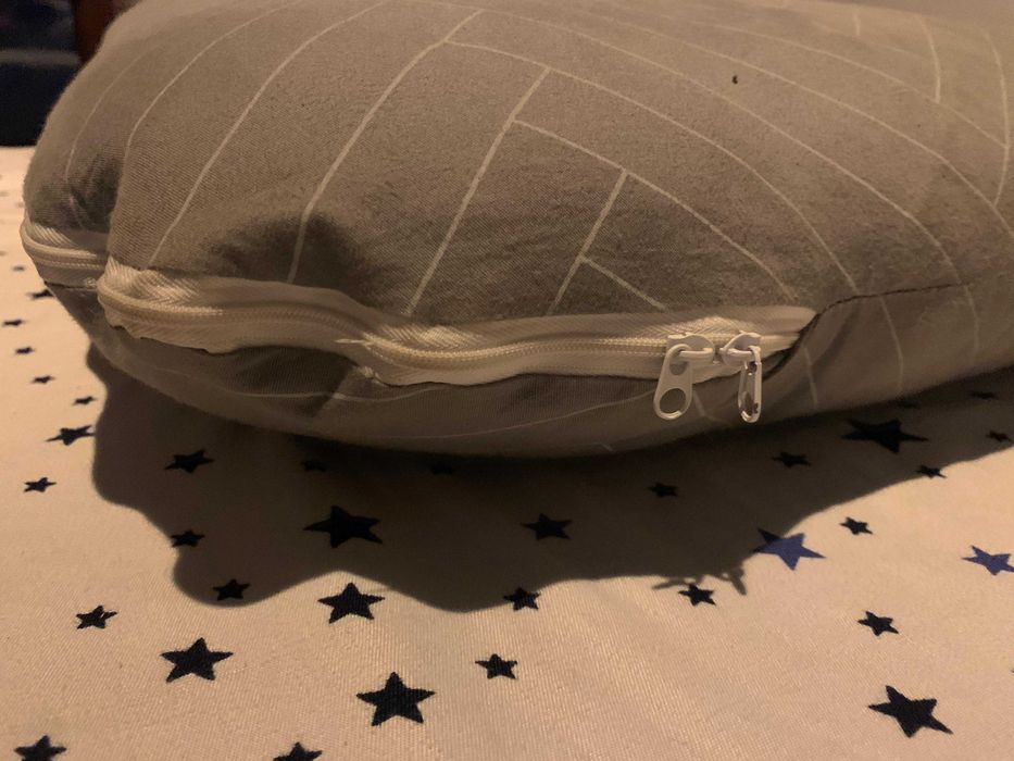 Perna gravide cu husa bumbac, detasabila, in forma de U