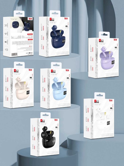 Simsiz quloqchinlar KIN KL56, Bluetooth 5.3, raqamli displey, sensor