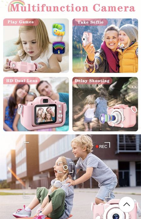 Детски фотоапарат+ подарък 64 гб карта памет