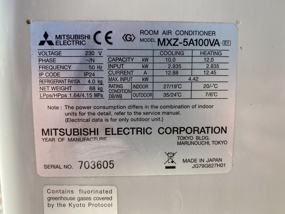 Mitsubishi multi split 12kw касетъчен офис климатик