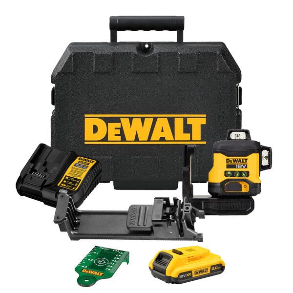 Лазерен нивелир линеен DeWALT DCLE34031D1, 18V, 3 лъча зелени