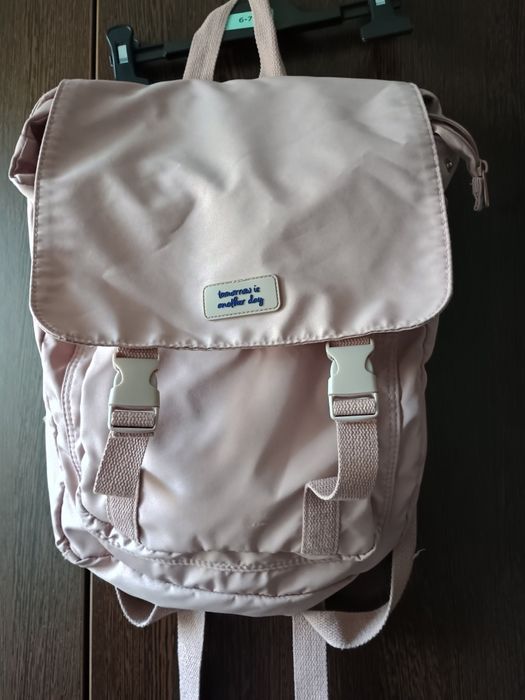 Ghiozdan roz, din panza