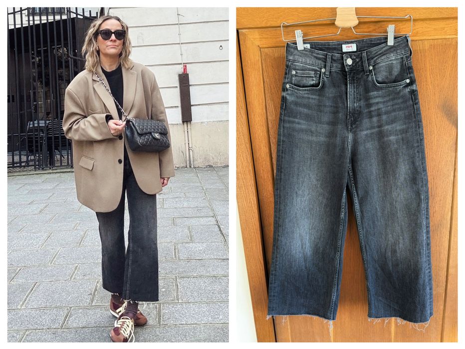 Pepe Jeans кроп дънки с висока талия и рипсено поло