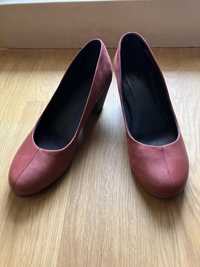 TBS обувки естествена кожа #40 червени