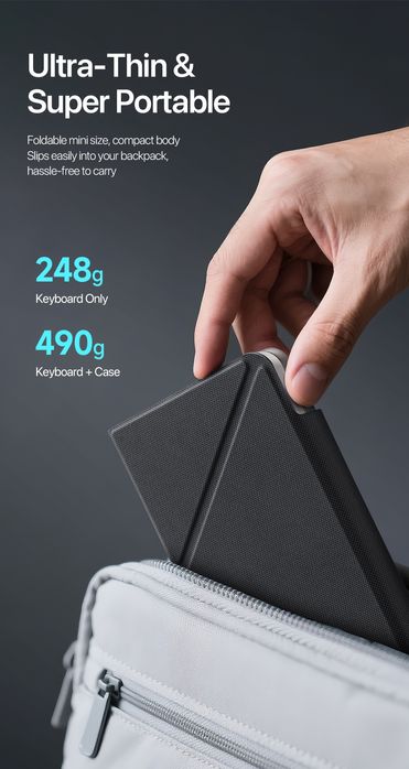 Tastatura cu touchpad Dux Ducis pliabila cu husa