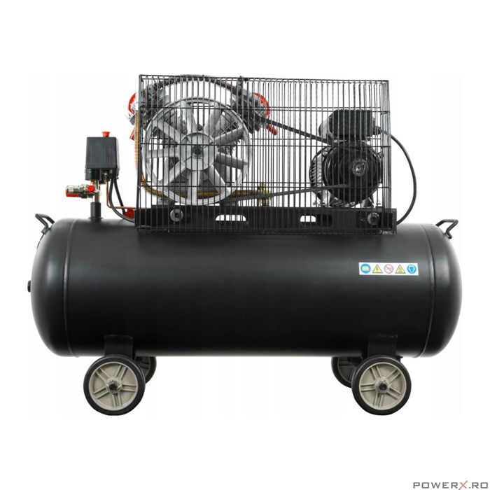 Compresor 100 litri, 2 pistoane pe ulei, motor electric 3 CP, 230 V,