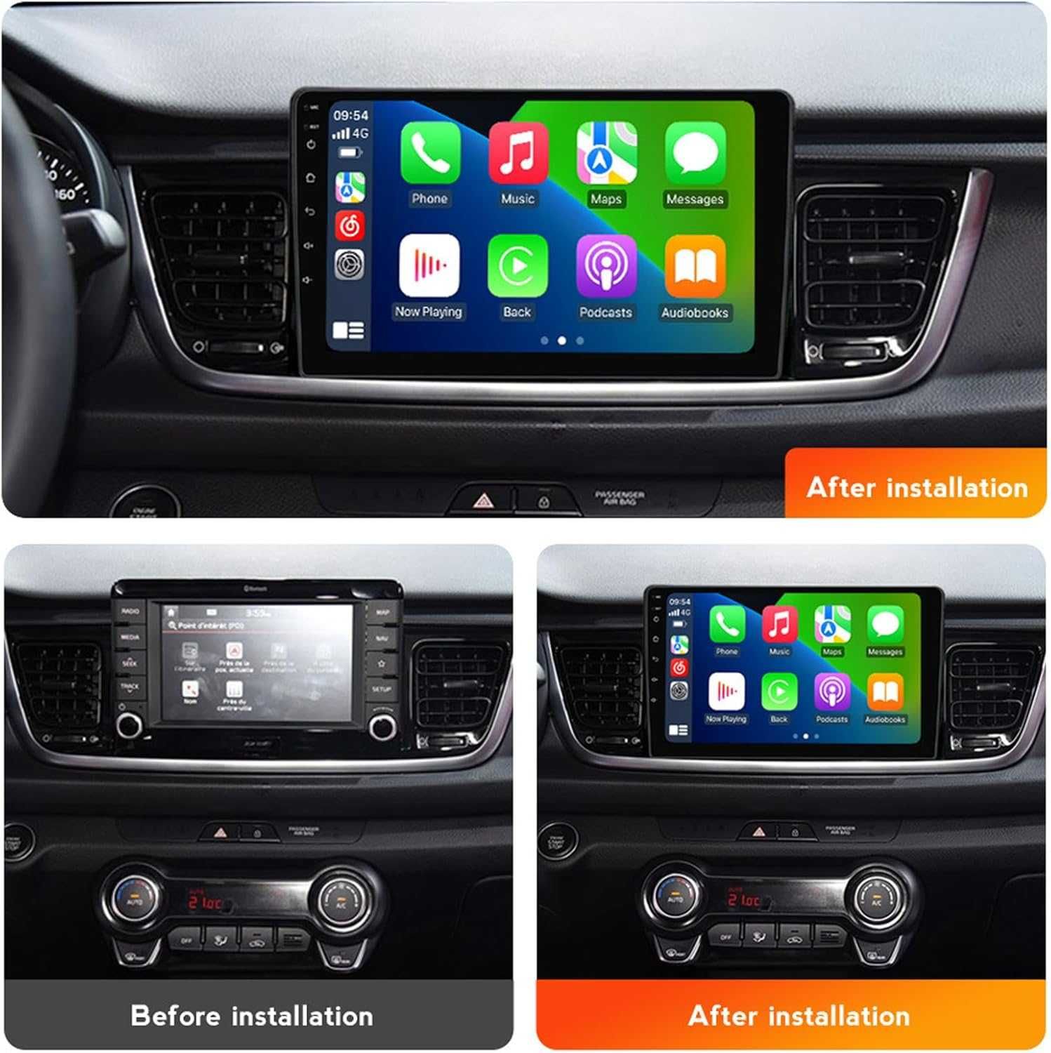 Мултимедия за KIA RIO 2016-2020 Двоен дин Навигация дисплей Android