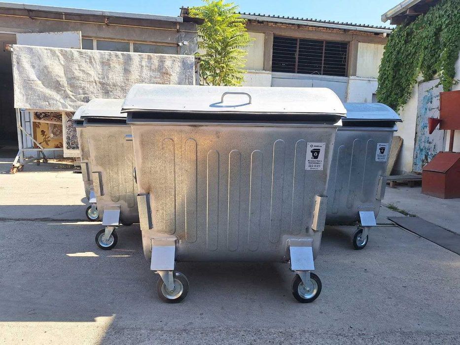 Мусорный бак 1100л Оценковка и пластик