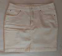 Дънкова бяла пола, размер 42 (XL)