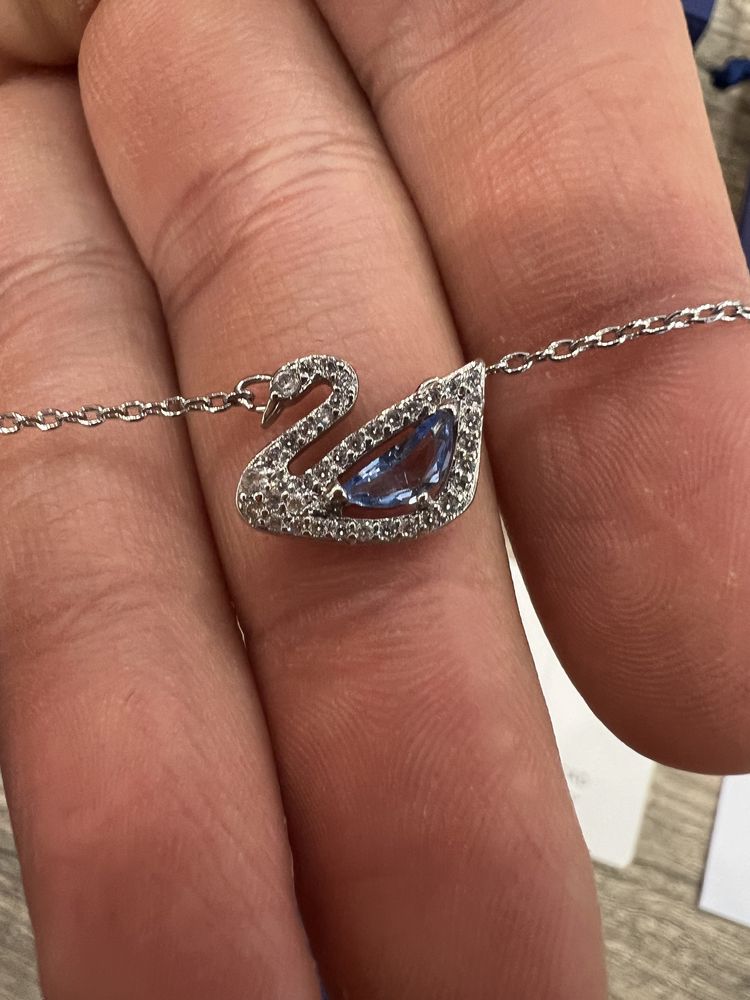 Колие Swarovski Blue “Swan” Синьо / С покупен документ