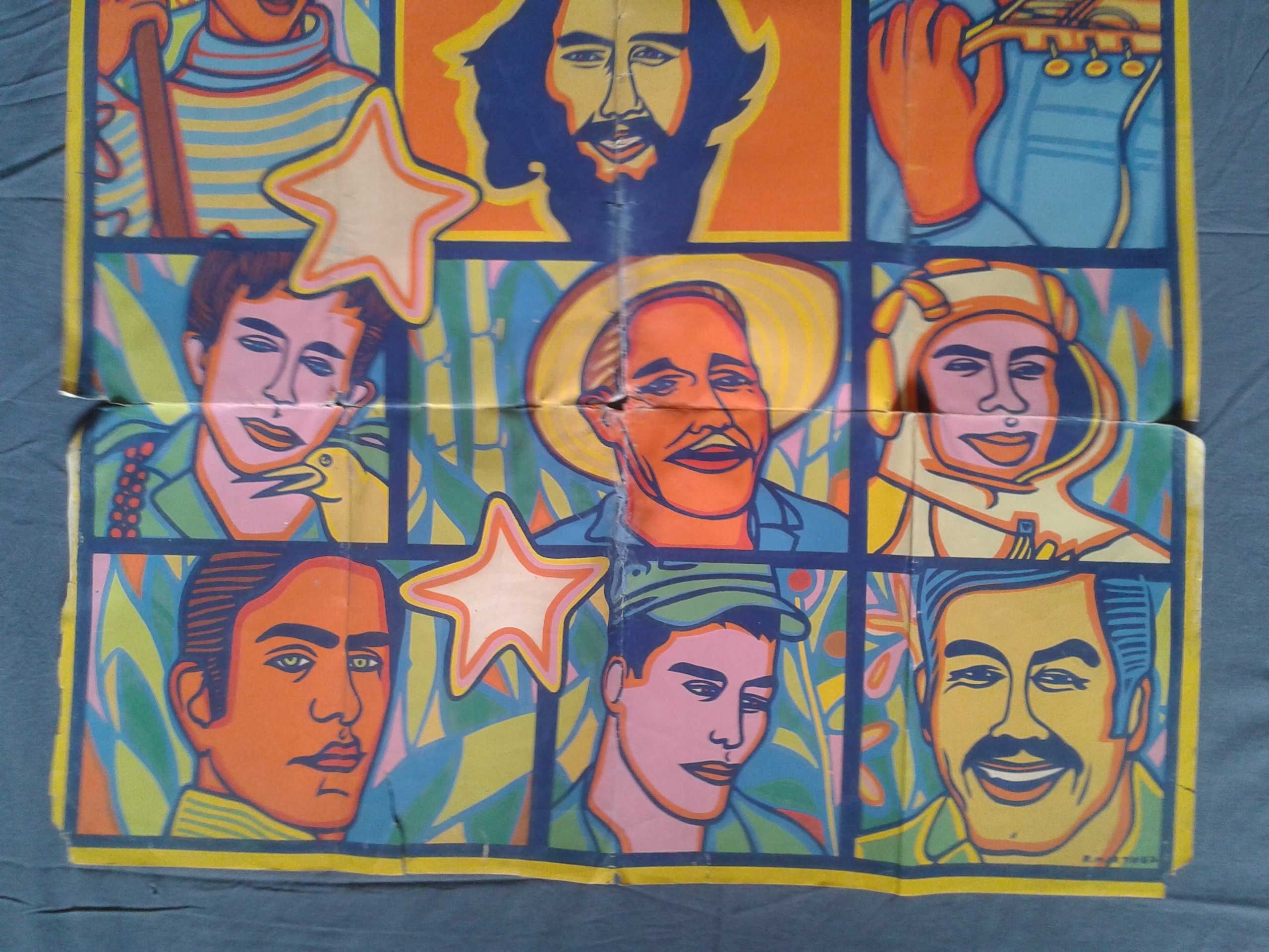 Плакат, Уникален, Куба, Революция, Водачи, Голям