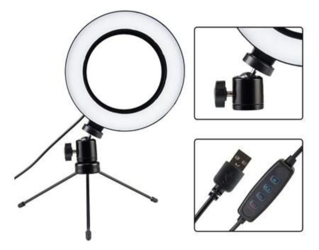 Lampă Circulara Ring Light pentru birou trepied telecomanda fir