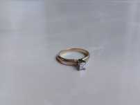 Inel logodna cu diamant natural princess cu certificat GIA