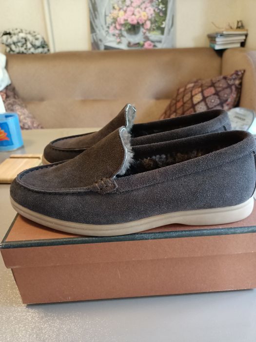 Мокасины Loro Piana Полусапожки кожаные зимние