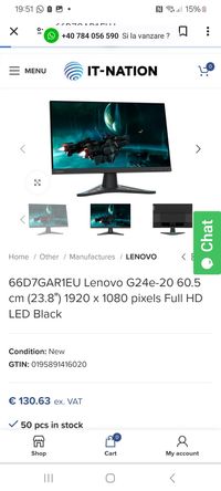 Monitor Lenovo G24e-20 Nou•Amanet Lazar Crangasi•40691