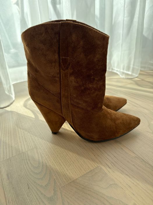 Botine din piele naturala maro