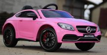 Masinuta electrica pentru copii Mercedes C63 AMG , Music player #Pink